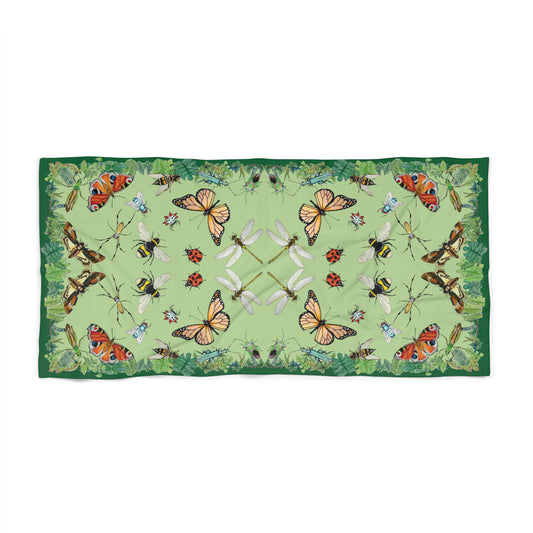 Garden Life - Beach Towel - Light Green