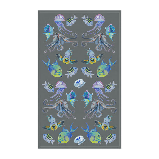 Sargasso Sea - Hand Towel - Dark Grey