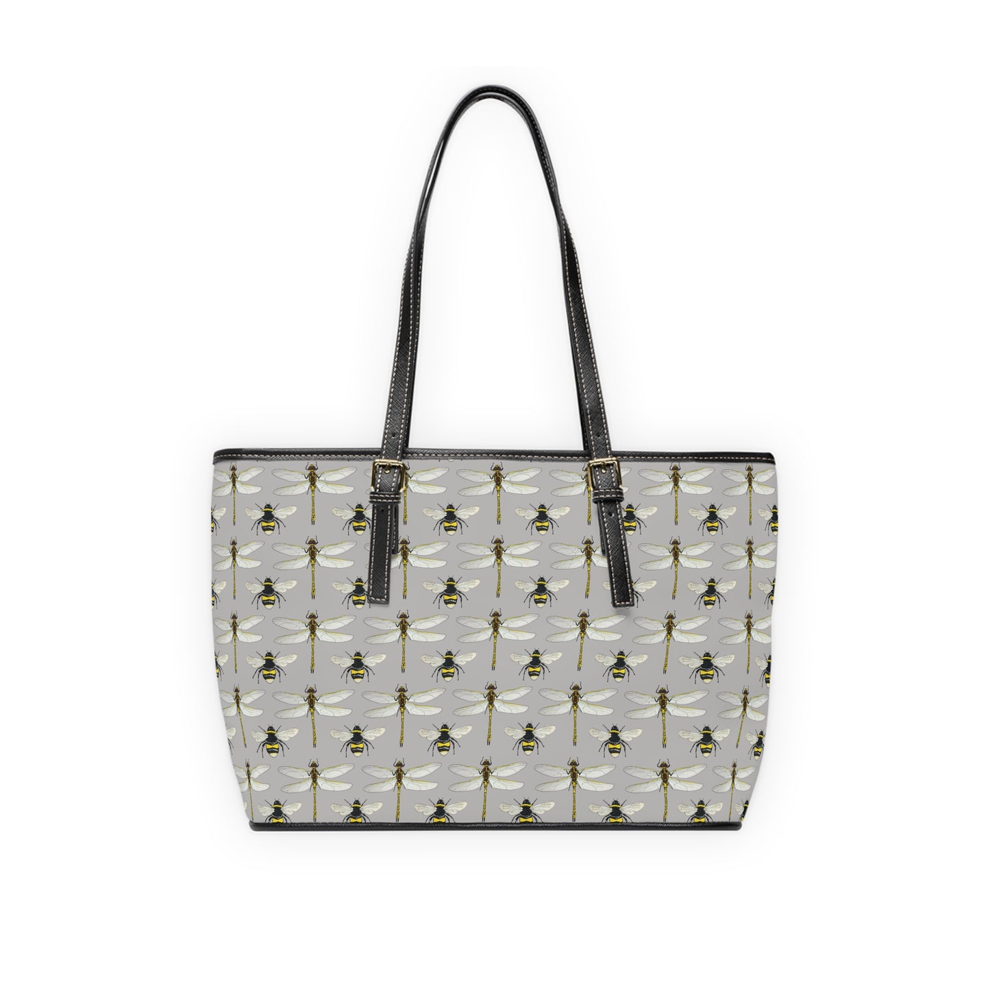 Garden Life -  Leather Shoulder Bag - Light Grey