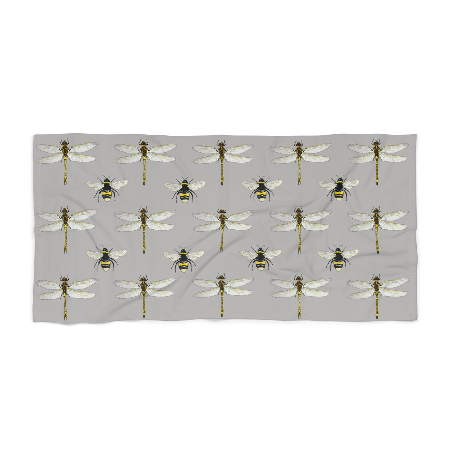 Garden Life - Beach Towel - Light Grey