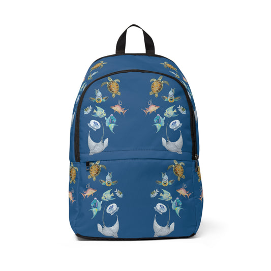 Sargasso Sunset - Fabric Backpack - Pacific Blue