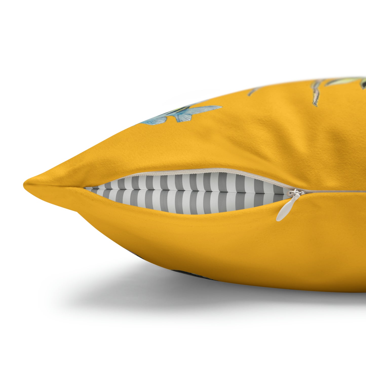 Sargasso Sea - Faux Suede Square Pillow Case - Mango