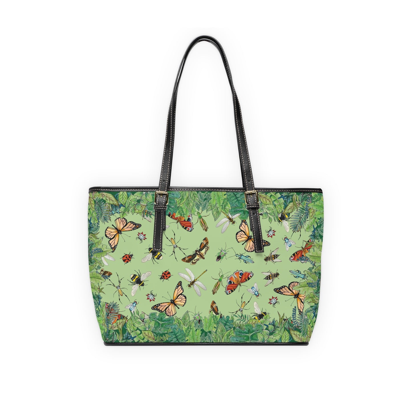 Garden Life -  Leather Shoulder Bag - Light Green