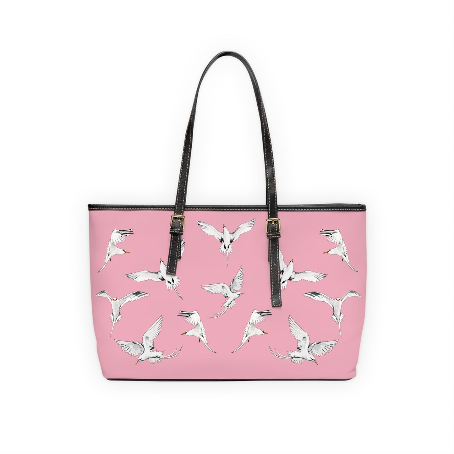 Longtails - Leather Shoulder Bag - Flamingo