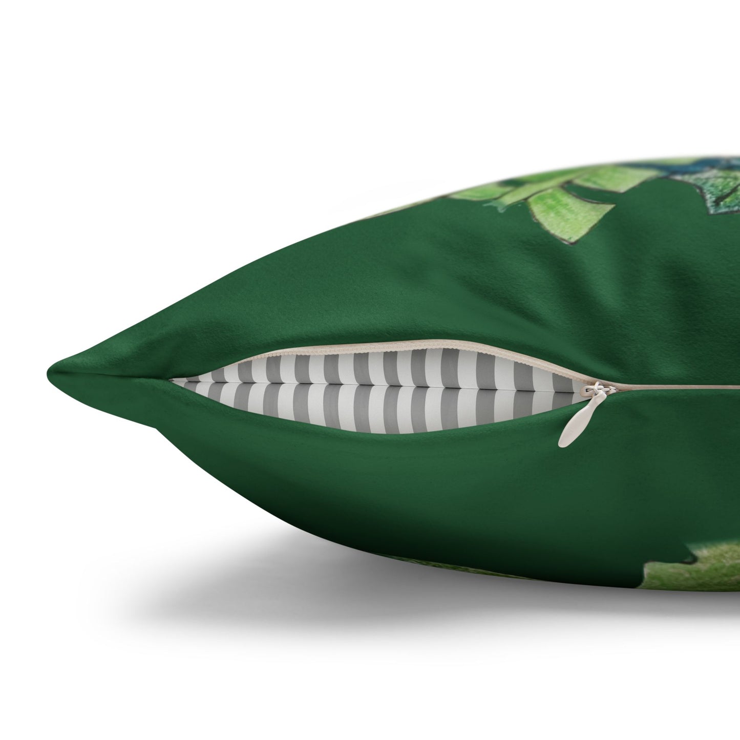 Garden Life - Faux Suede Square Pillow Case - Beige