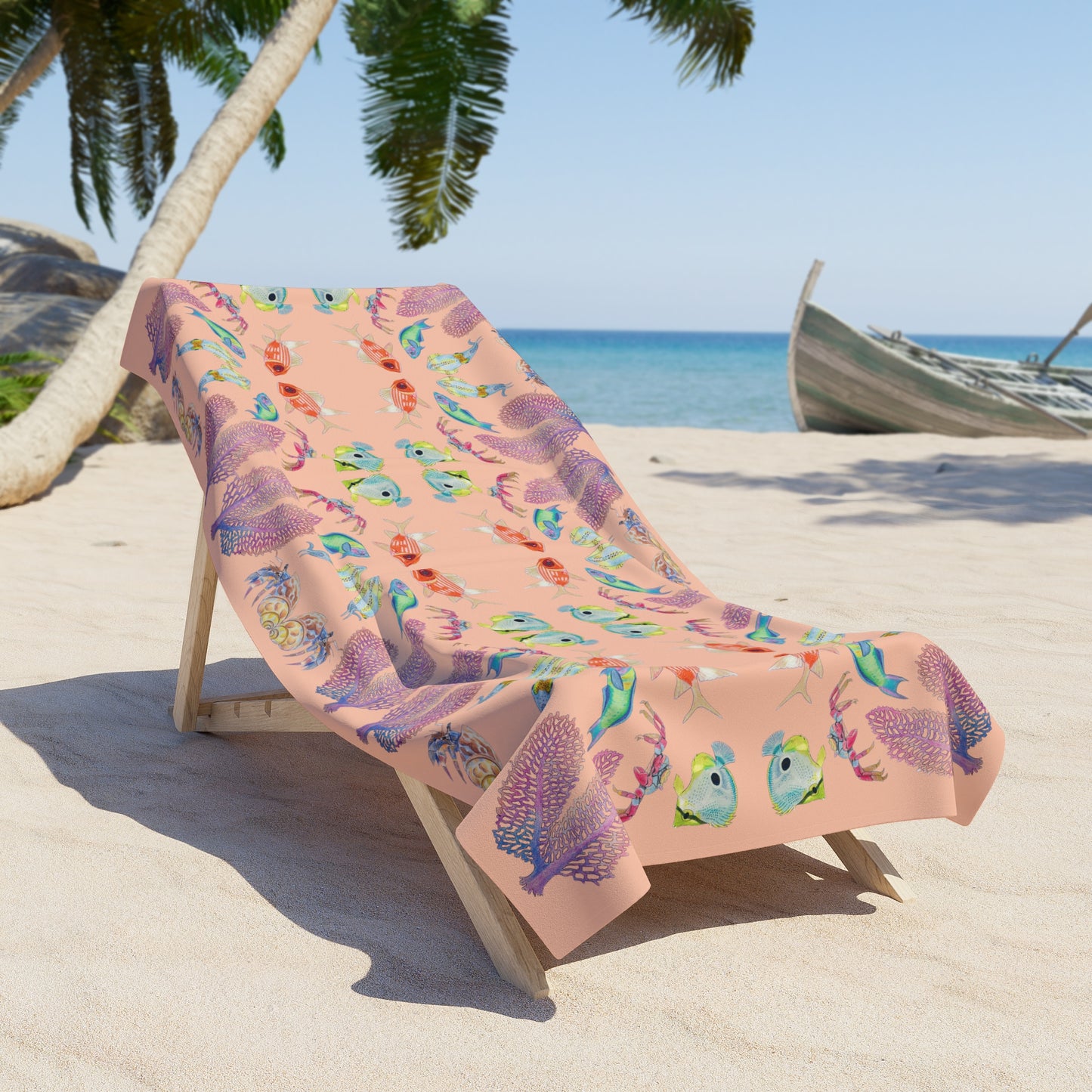 Sargasso Sunset - Beach Towel - Bermuda Sand
