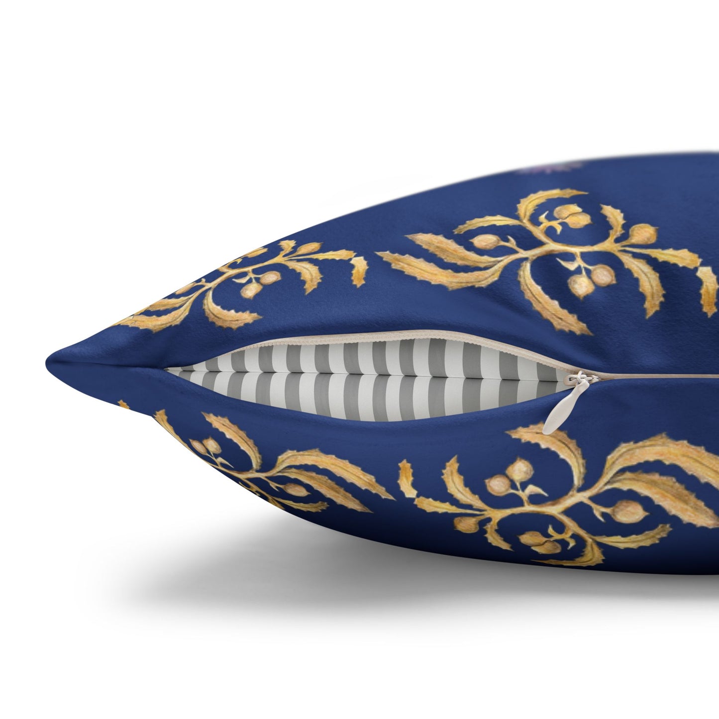 Sargasso Sea - Faux Suede Square Pillow Case - Dark Blue