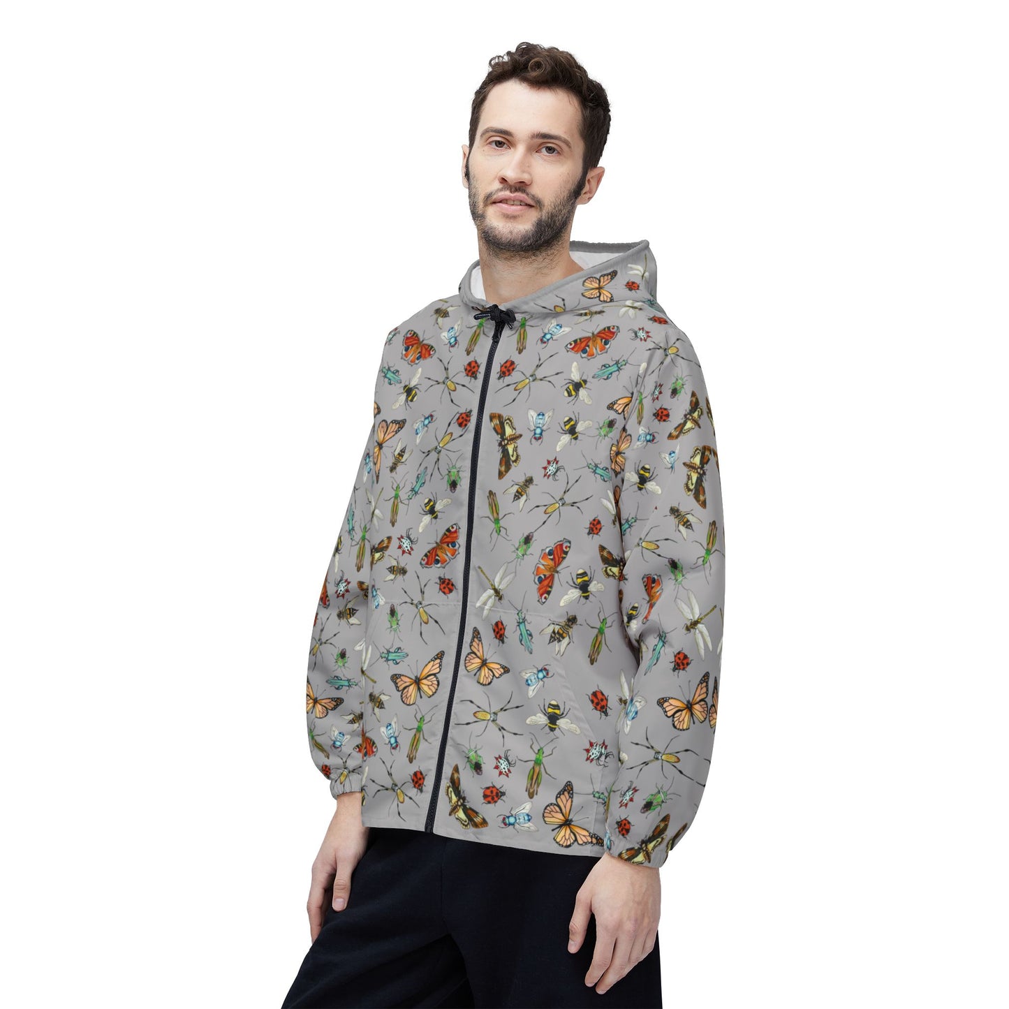 Garden Life - Eco-Friendly Windbreaker Jacket - Light Grey