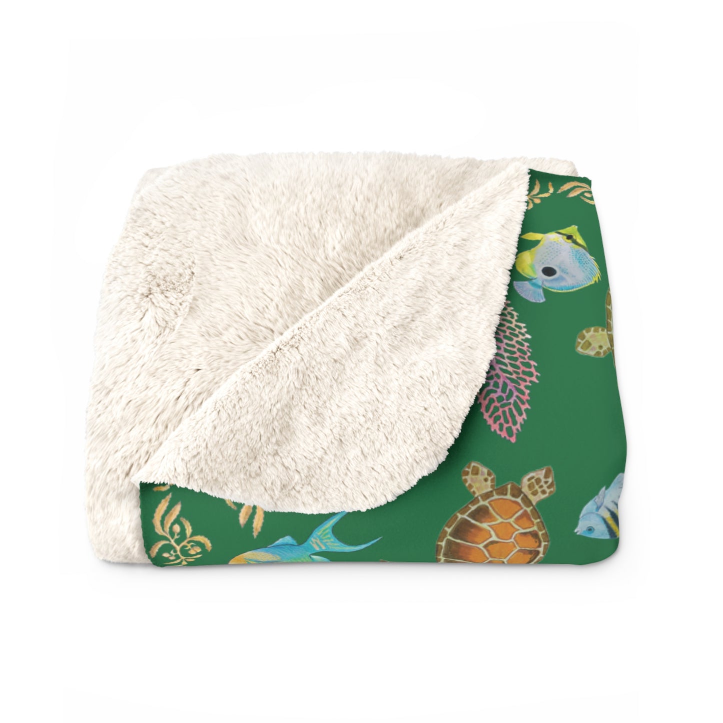 Sargasso Sea - Sherpa Fleece Blanket - Forest