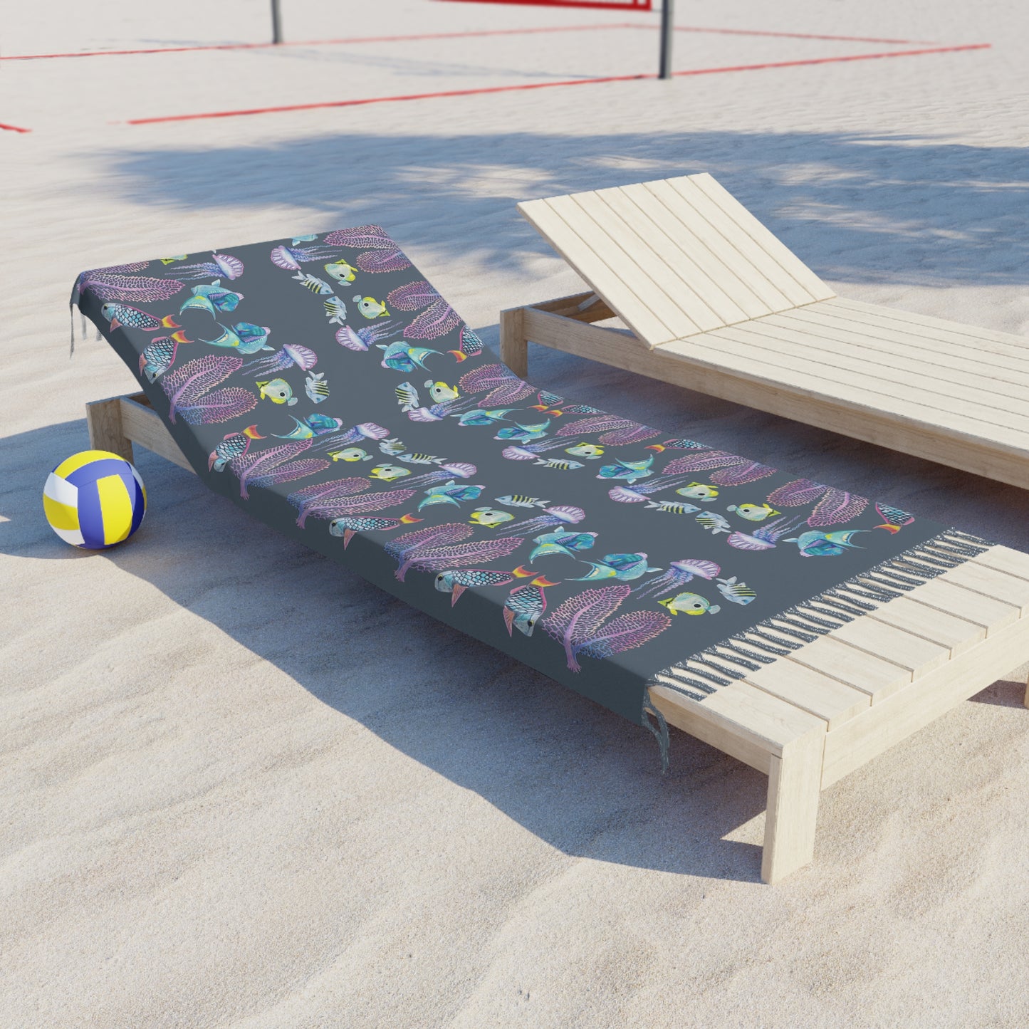Sargasso Sunrise - Beach Blanket - Charcoal