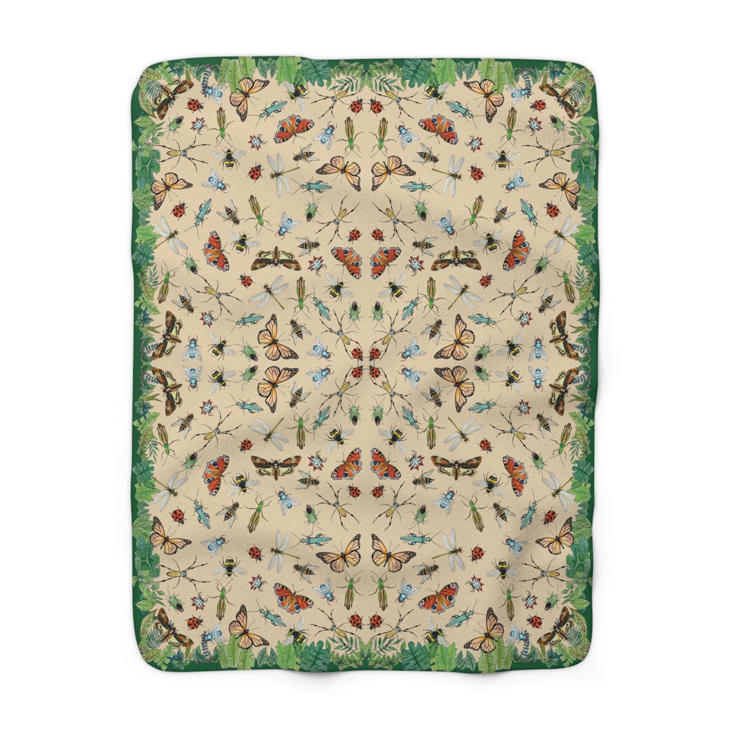 Garden Life - Sherpa Fleece Blanket - Beige