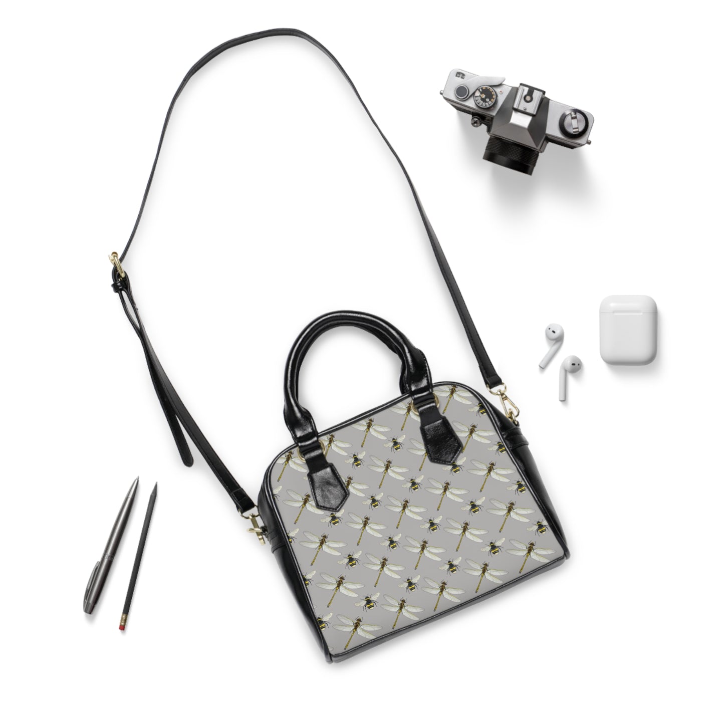 Garden Life - Shoulder Handbag - Light Grey