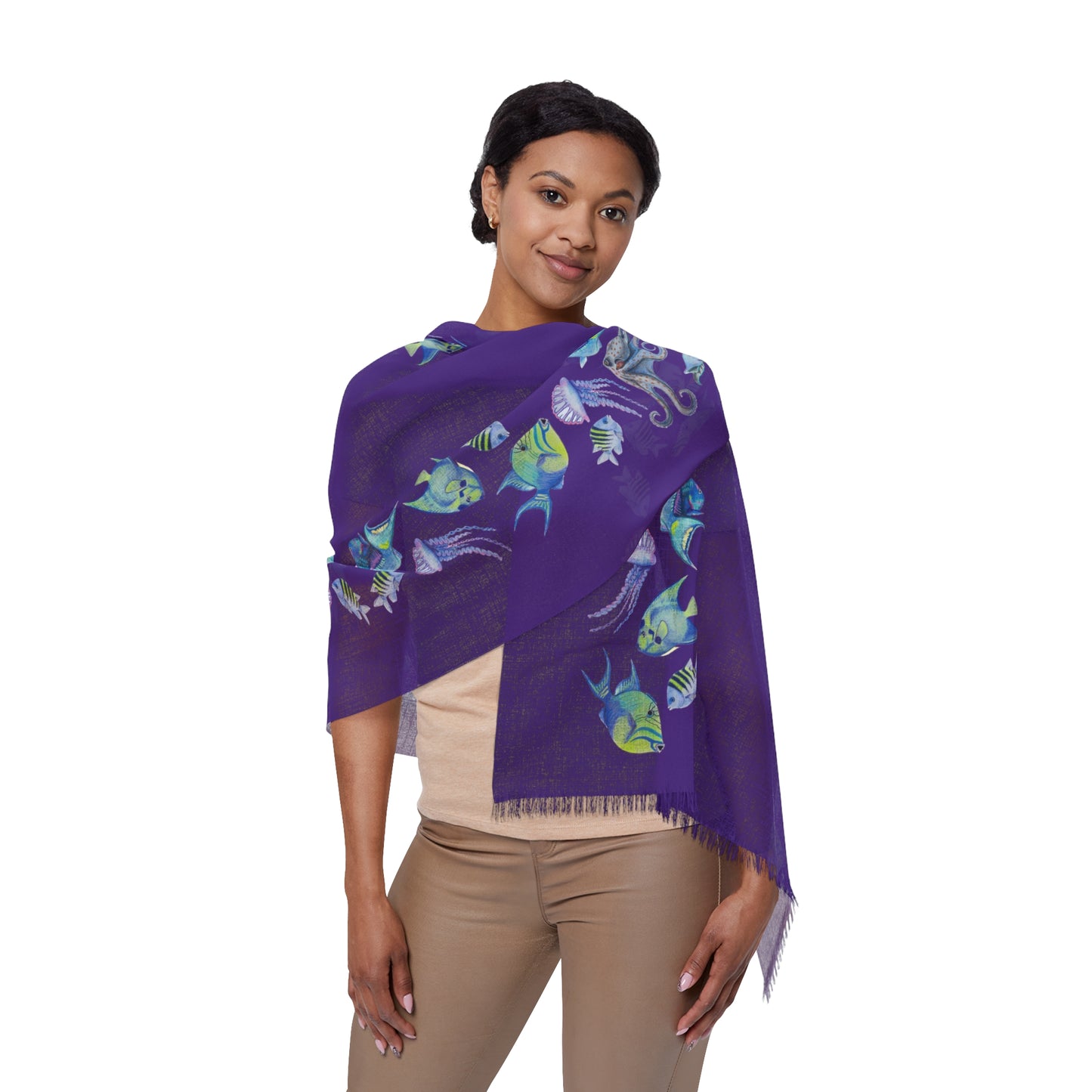 Sargasso Sea - Light Scarf - Deep Purple