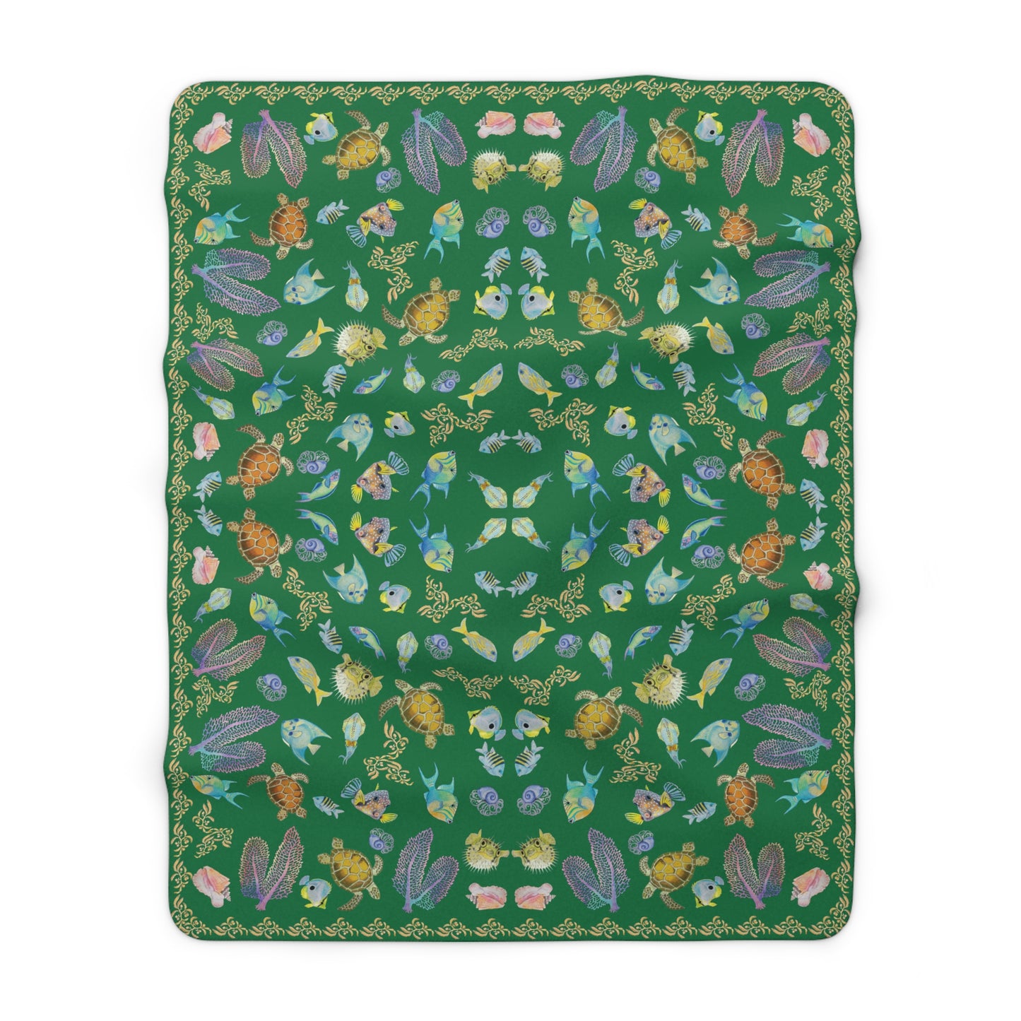 Sargasso Sea - Sherpa Fleece Blanket - Forest