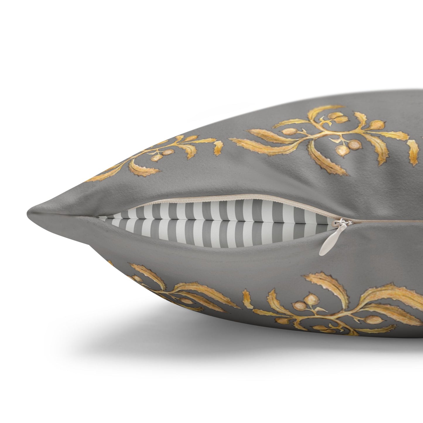 Sargasso Sea - Faux Suede Square Pillow Case - Grey