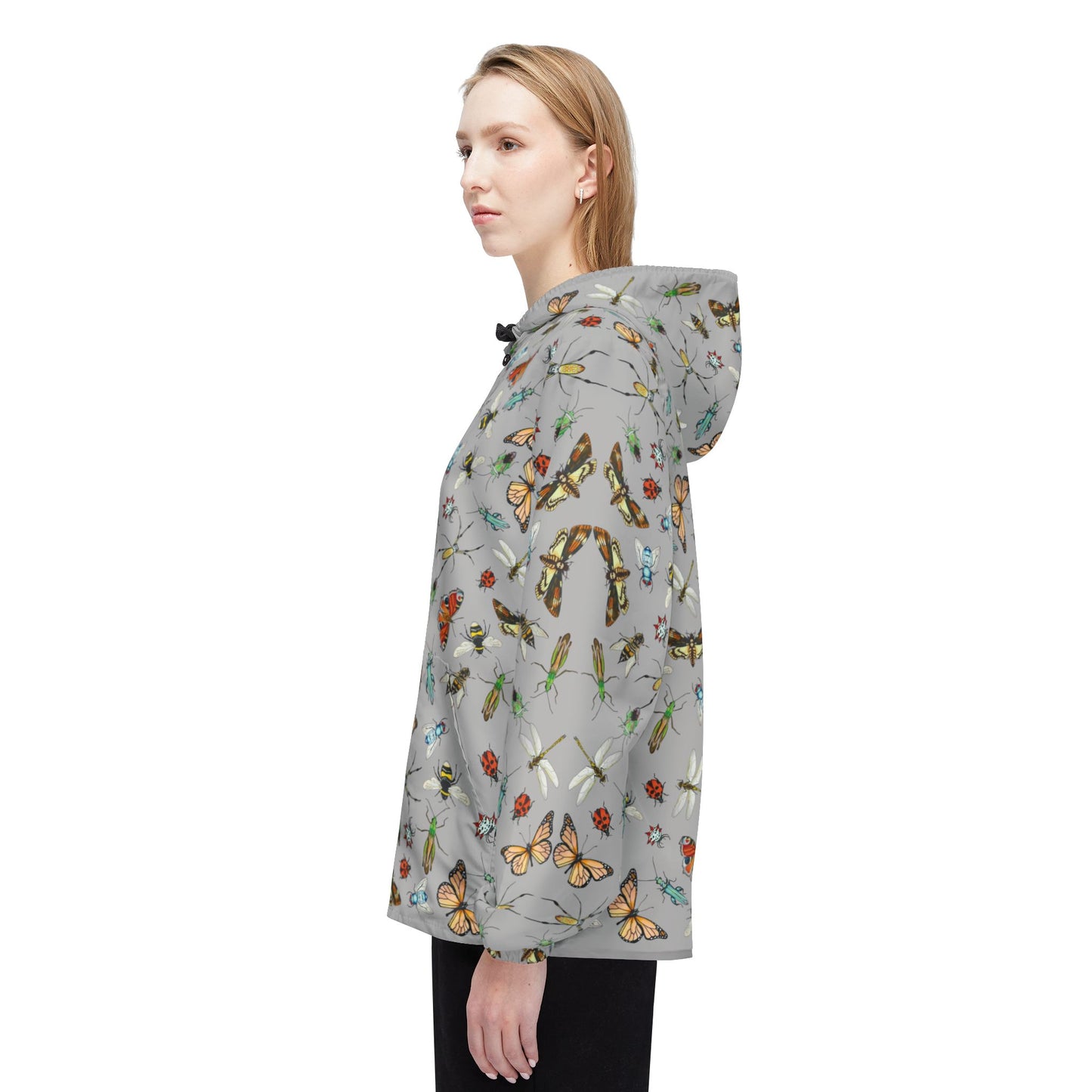 Garden Life - Eco-Friendly Windbreaker Jacket - Light Grey