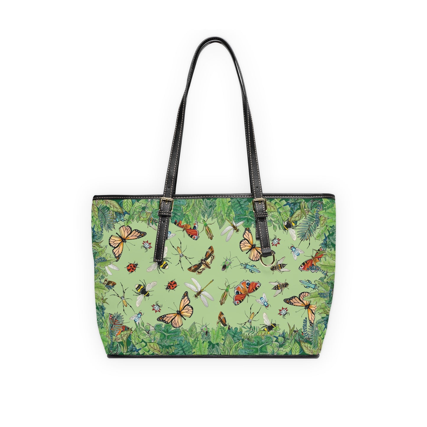 Garden Life -  Leather Shoulder Bag - Light Green
