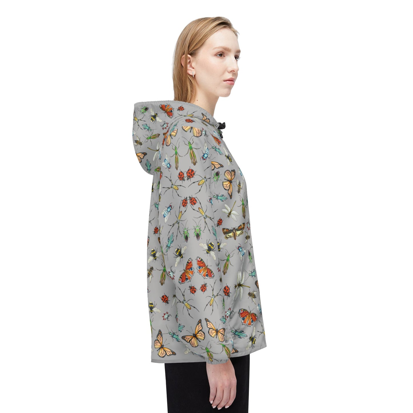 Garden Life - Eco-Friendly Windbreaker Jacket - Light Grey