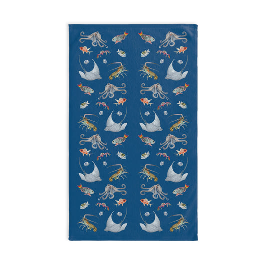 Sargasso Sea - Hand Towel - Pacific Blue