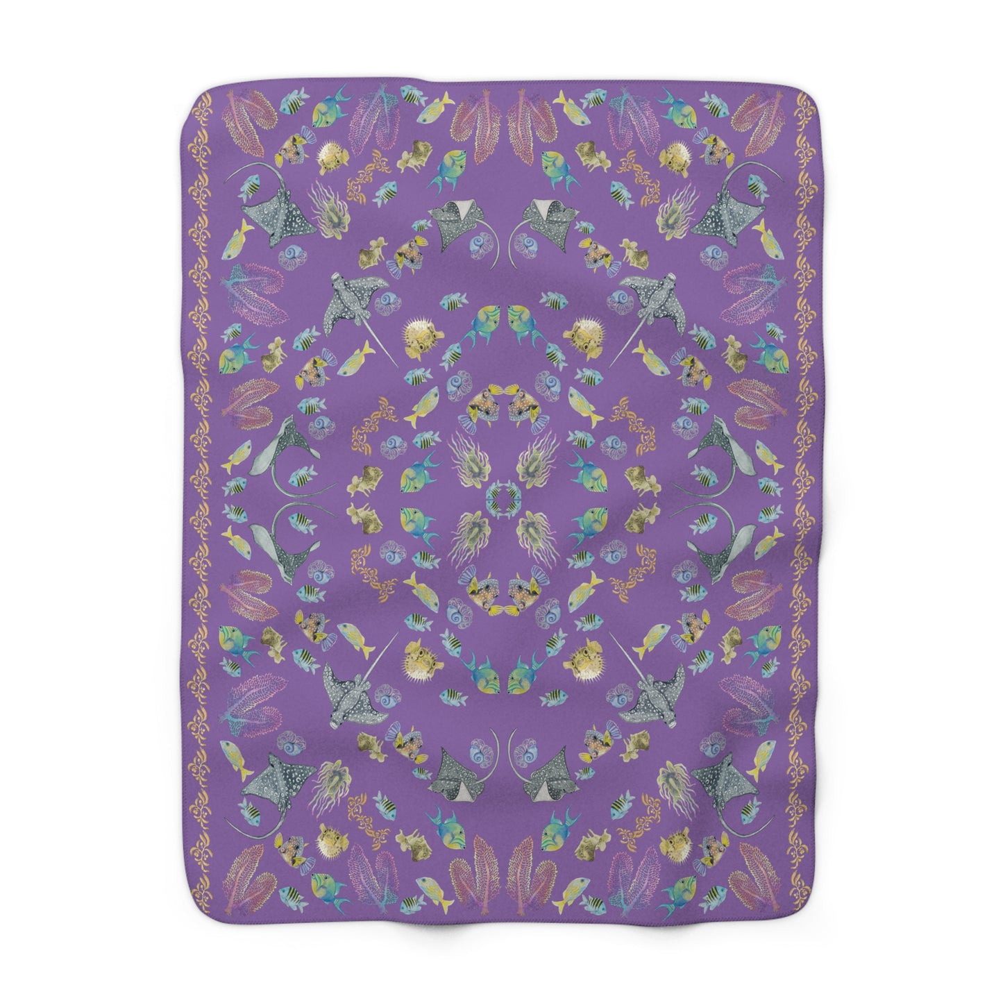 Sargasso Sea - Sherpa Fleece Blanket - Light Purple