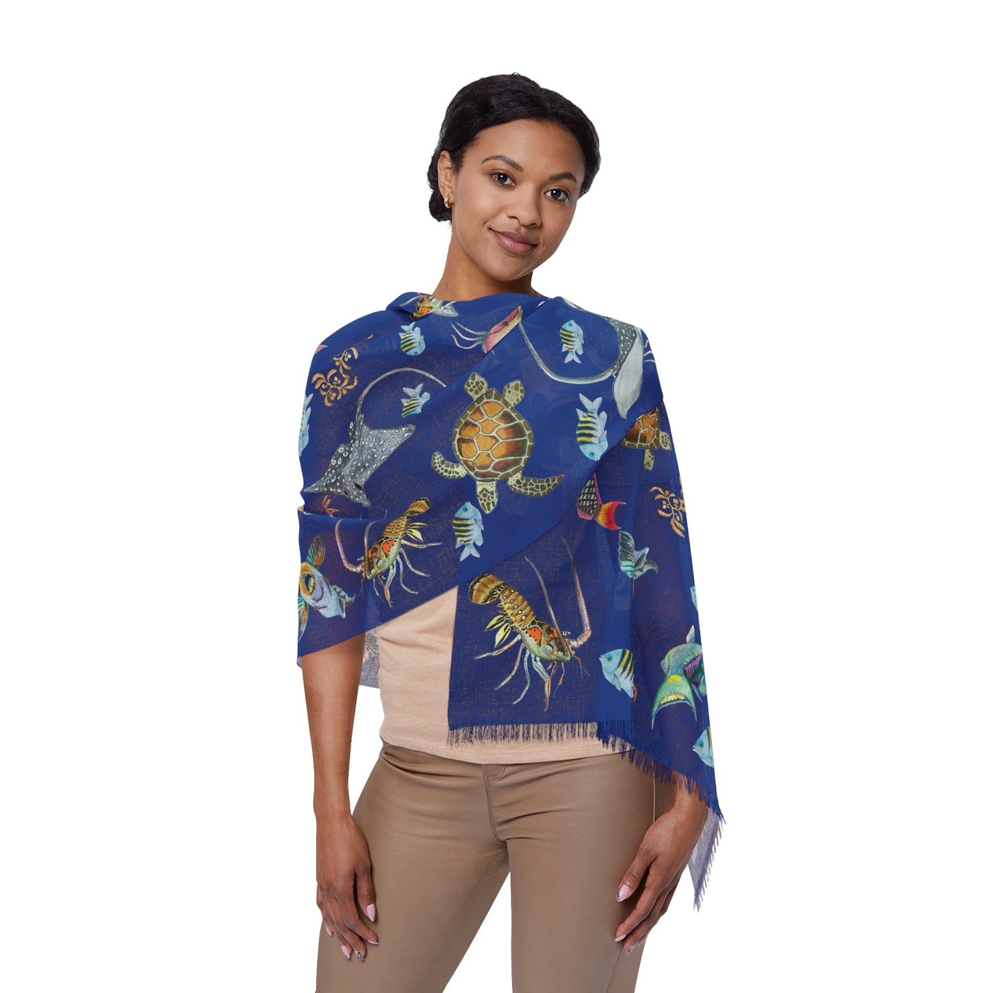 Sargasso Sea - Light Scarf - Dark Blue