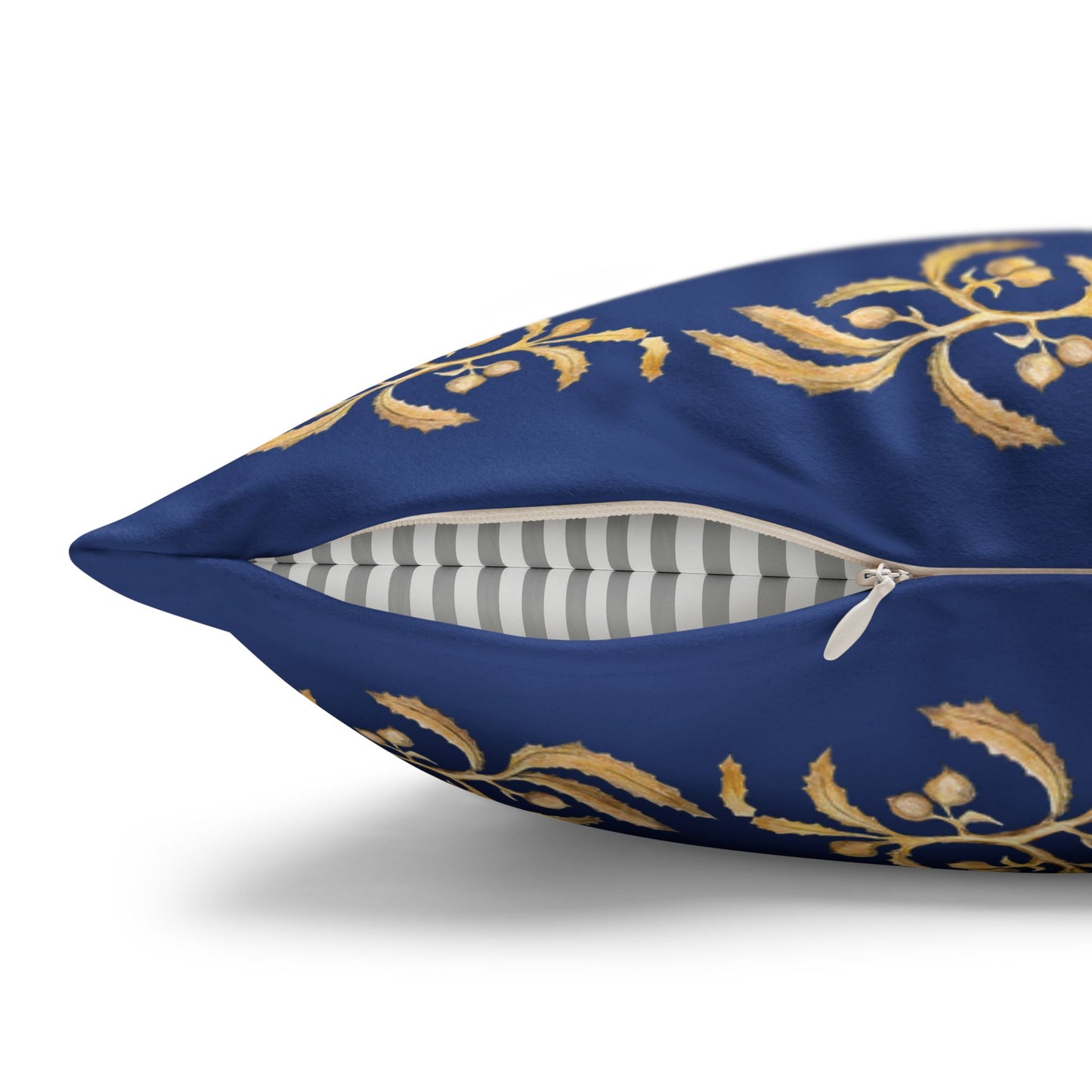 Sargasso Sea - Faux Suede Square Pillow Case - Dark Blue