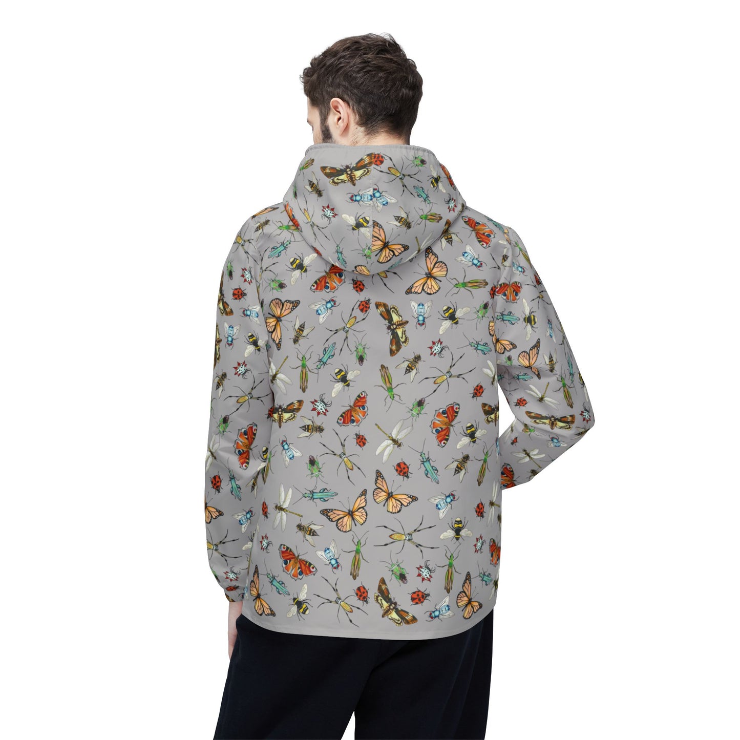 Garden Life - Eco-Friendly Windbreaker Jacket - Light Grey