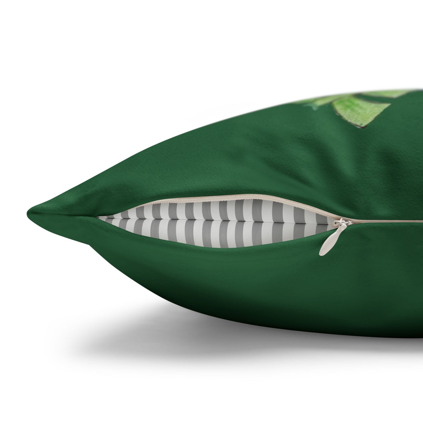 Garden Life - Faux Suede Square Pillow Case - Light Green