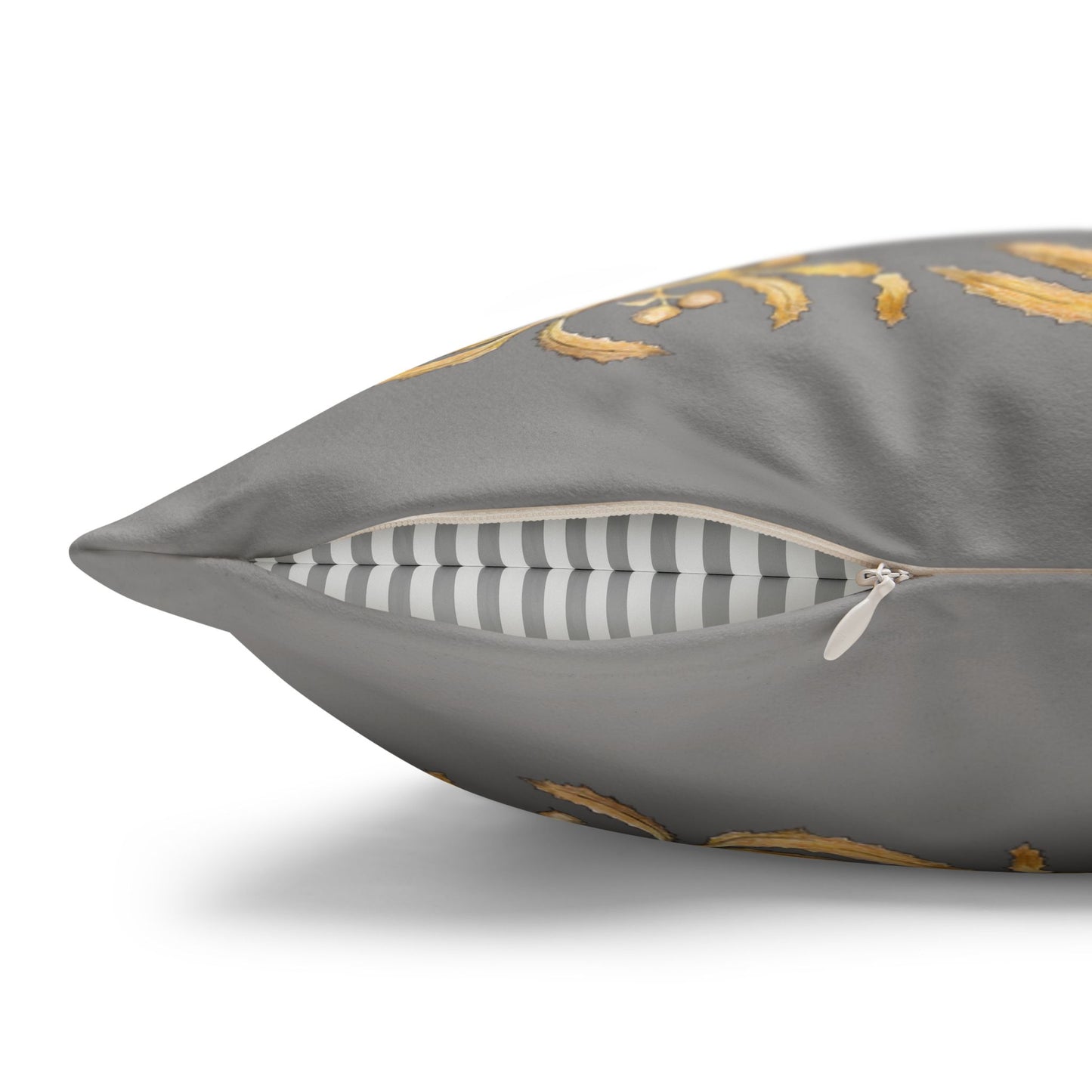 Sargasso Sea - Faux Suede Square Pillow Case - Grey