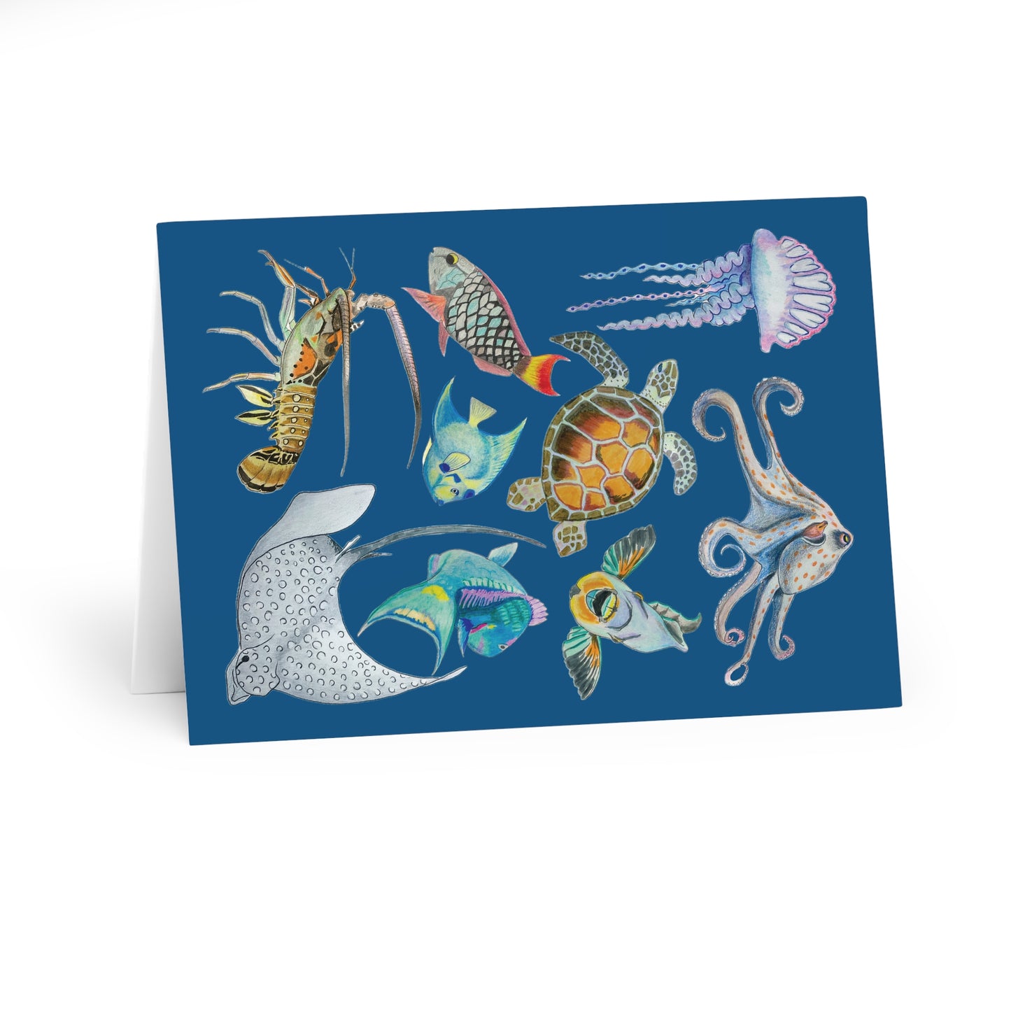 Sargasso Sea - Greeting Cards (5 Pack) - Pacific Blue