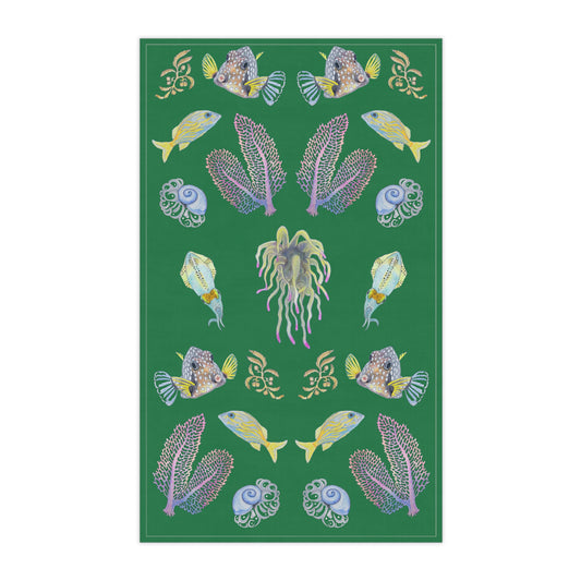 Sargasso Sea - Hand Towel - Dark Green