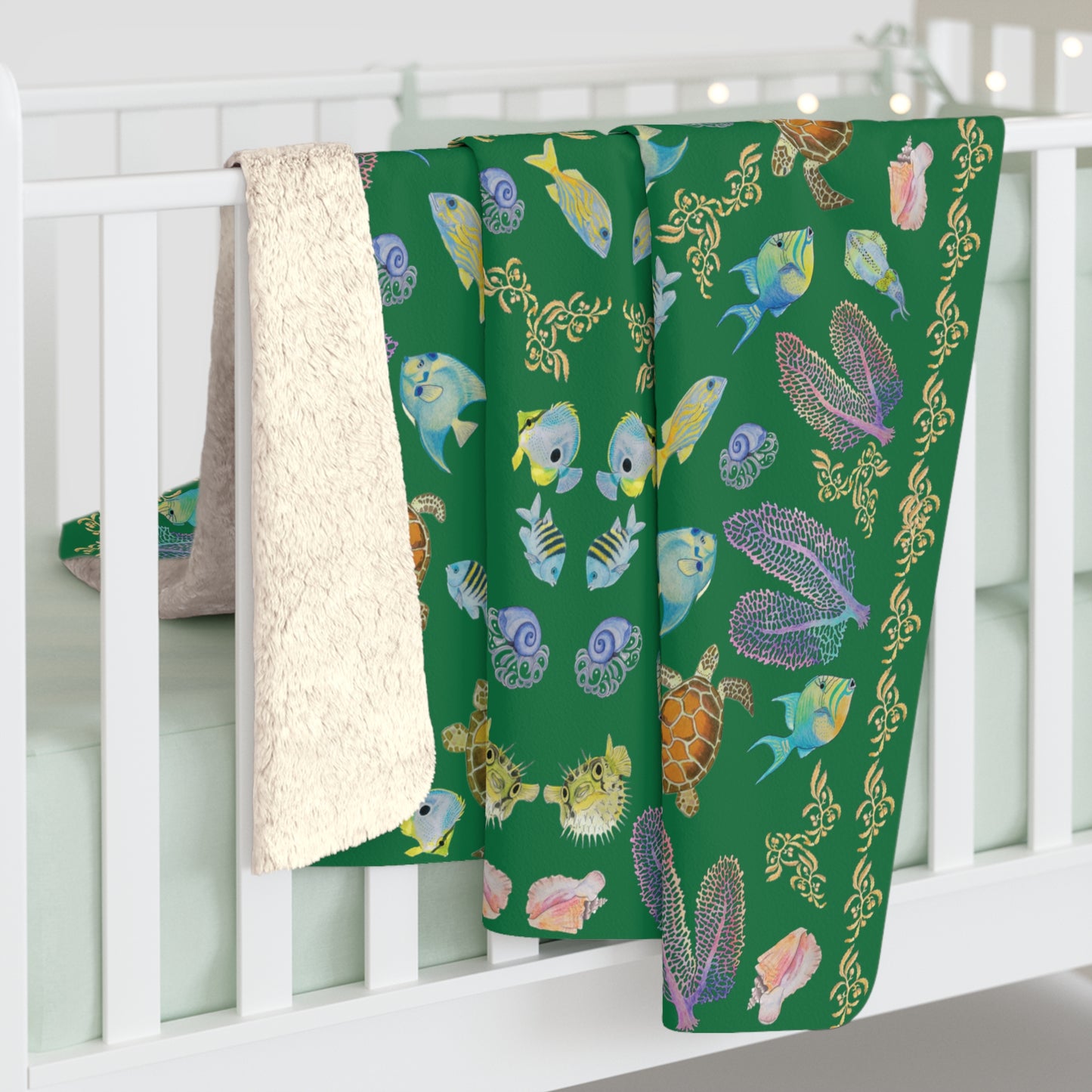 Sargasso Sea - Sherpa Fleece Blanket - Forest