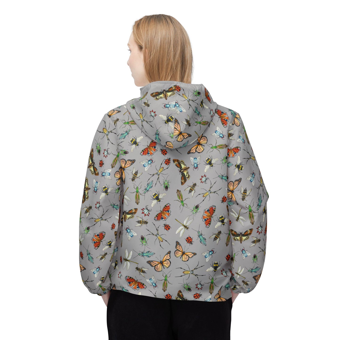 Garden Life - Eco-Friendly Windbreaker Jacket - Light Grey