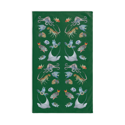 Sargasso Sea - Hand Towel - Forest Green