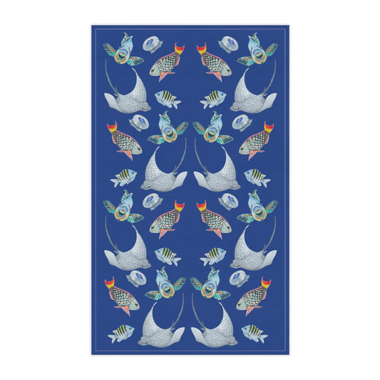 Sargasso Sea - Hand Towel - Dark Blue