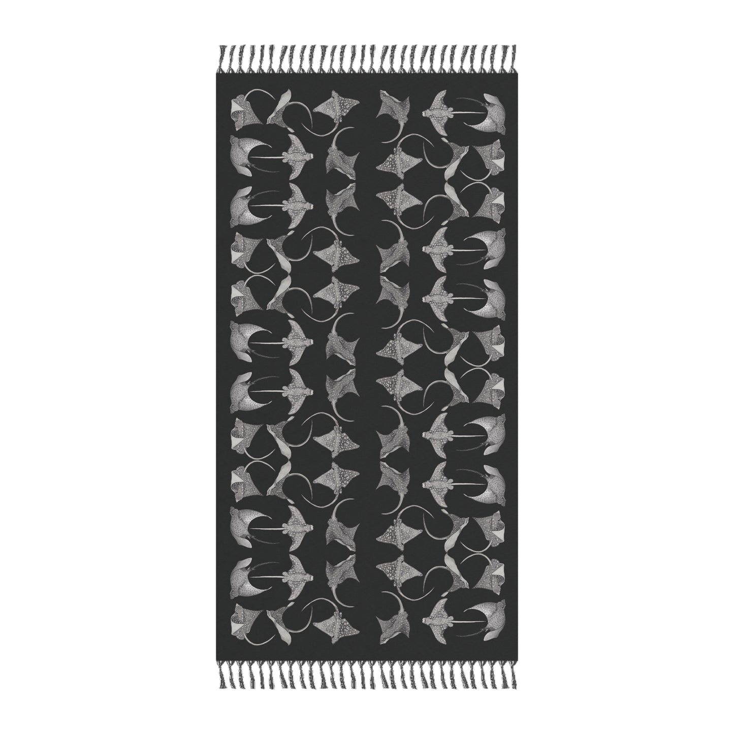 Eagle Ray - Beach Blanket - Black