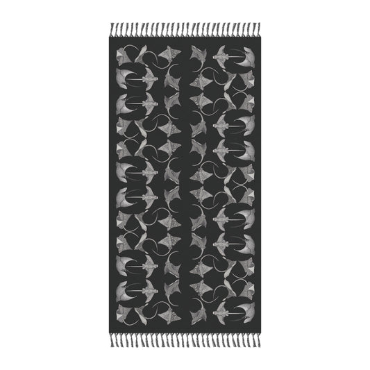 Eagle Ray - Beach Blanket - Black