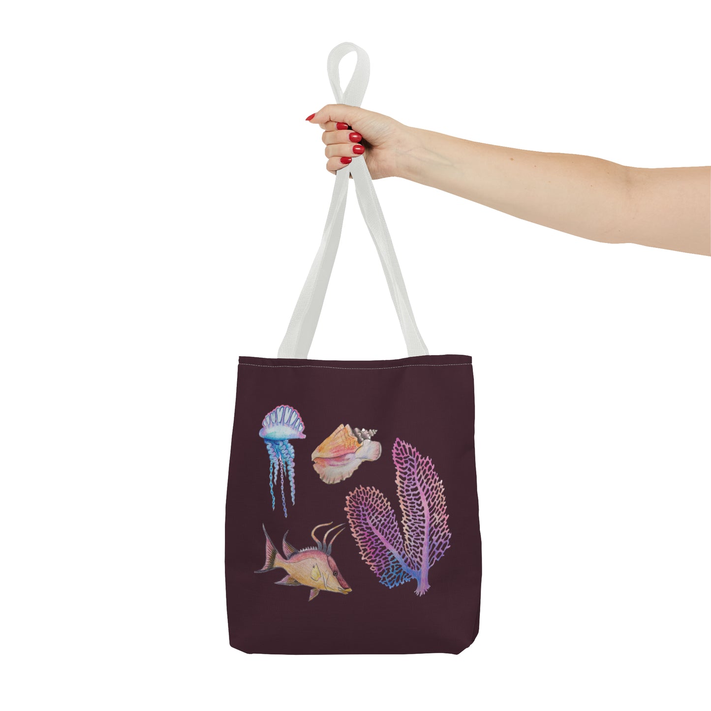 Sargasso Sea - Square Tote Bag - Aubergine