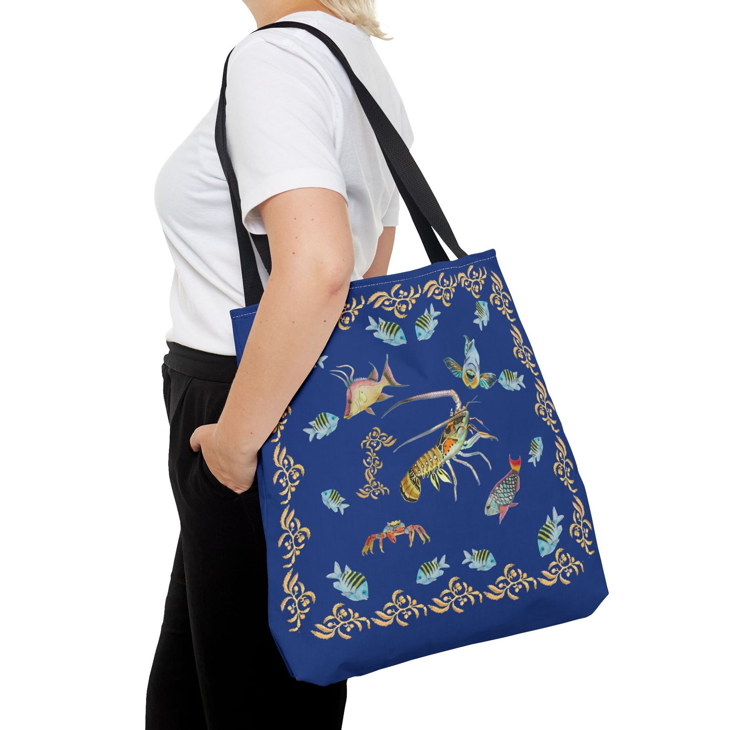 Sargasso Sea - Square Tote Bag - Dark Blue