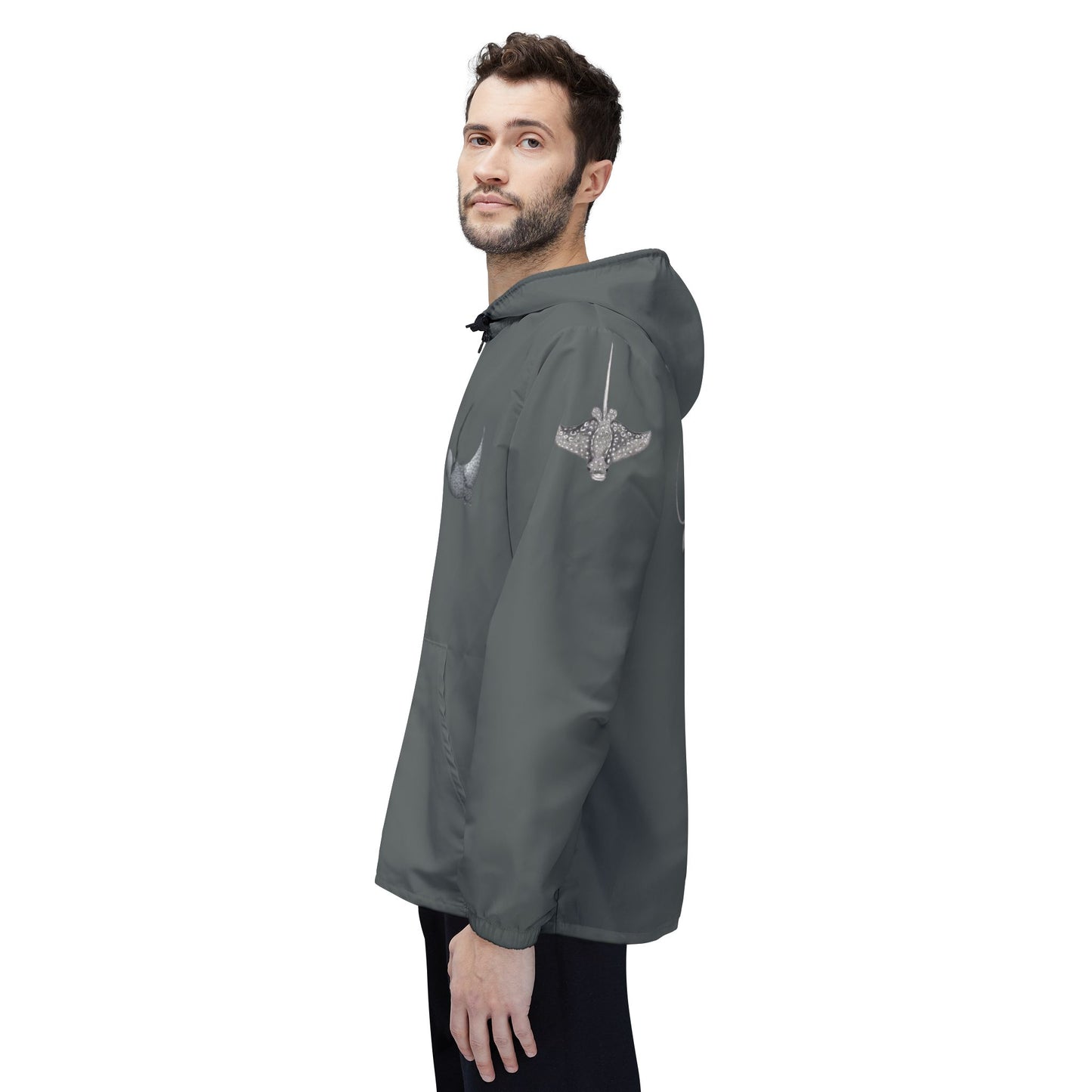 Eagle Ray - Eco-Friendly Windbreaker Jacket - Black