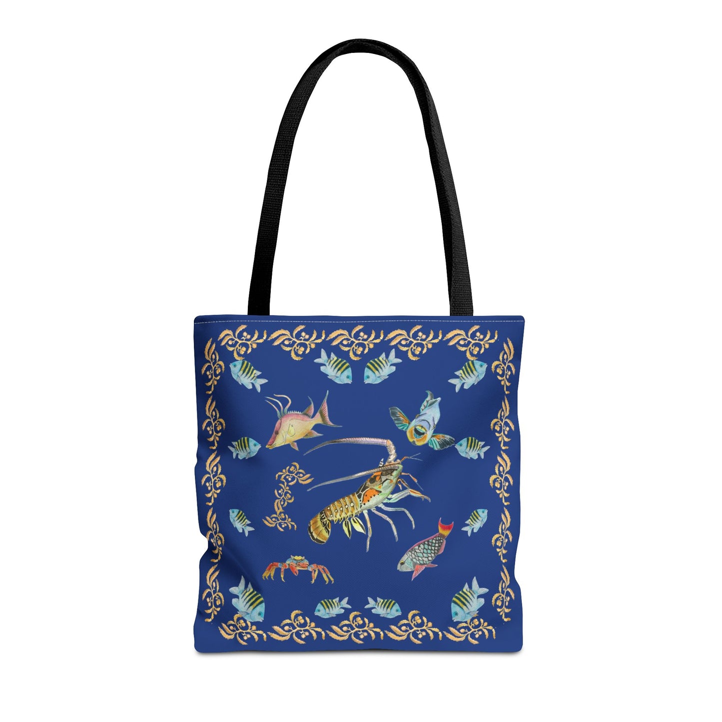 Sargasso Sea - Square Tote Bag - Dark Blue