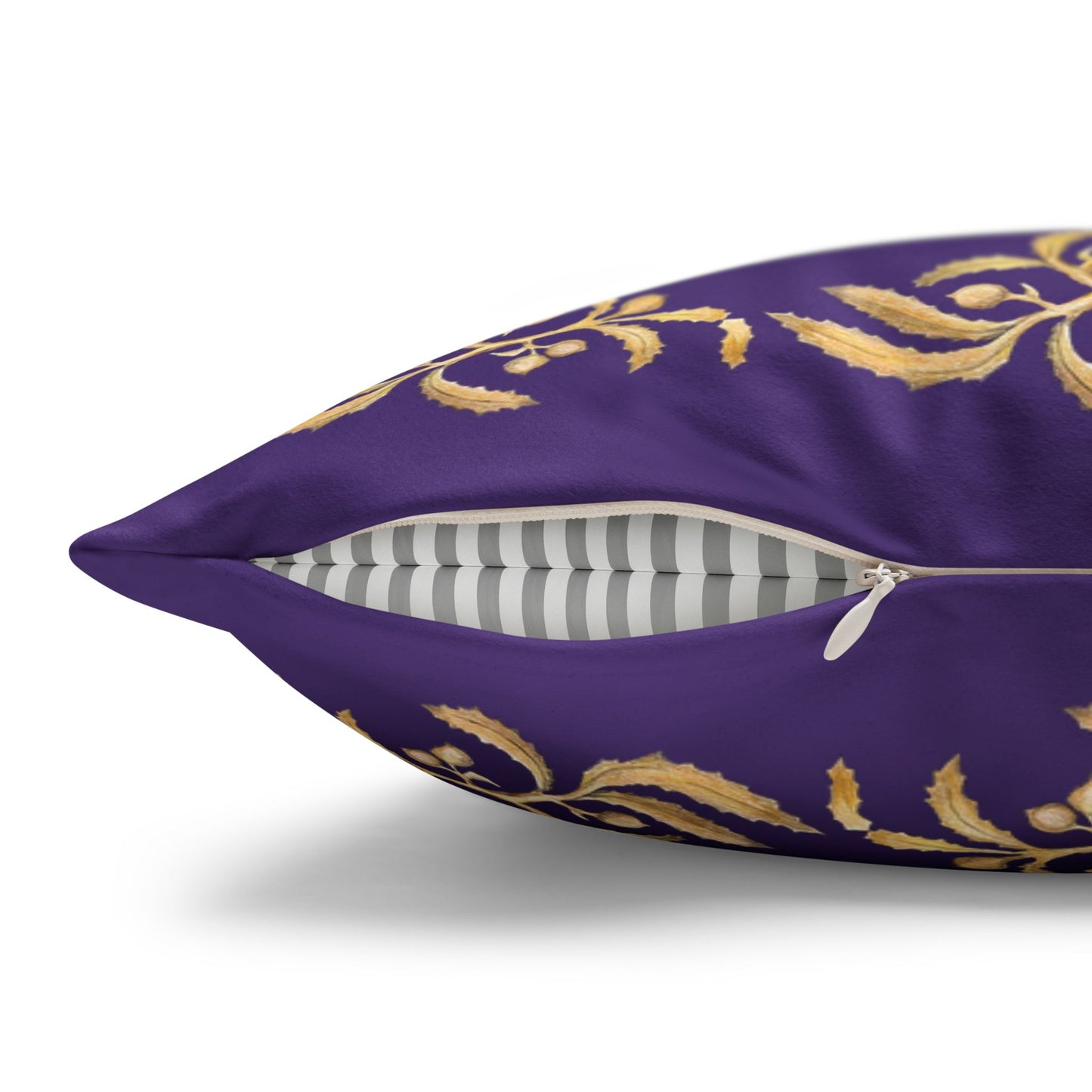 Sargasso Sea - Faux Suede Square Pillow Case - Deep Purple