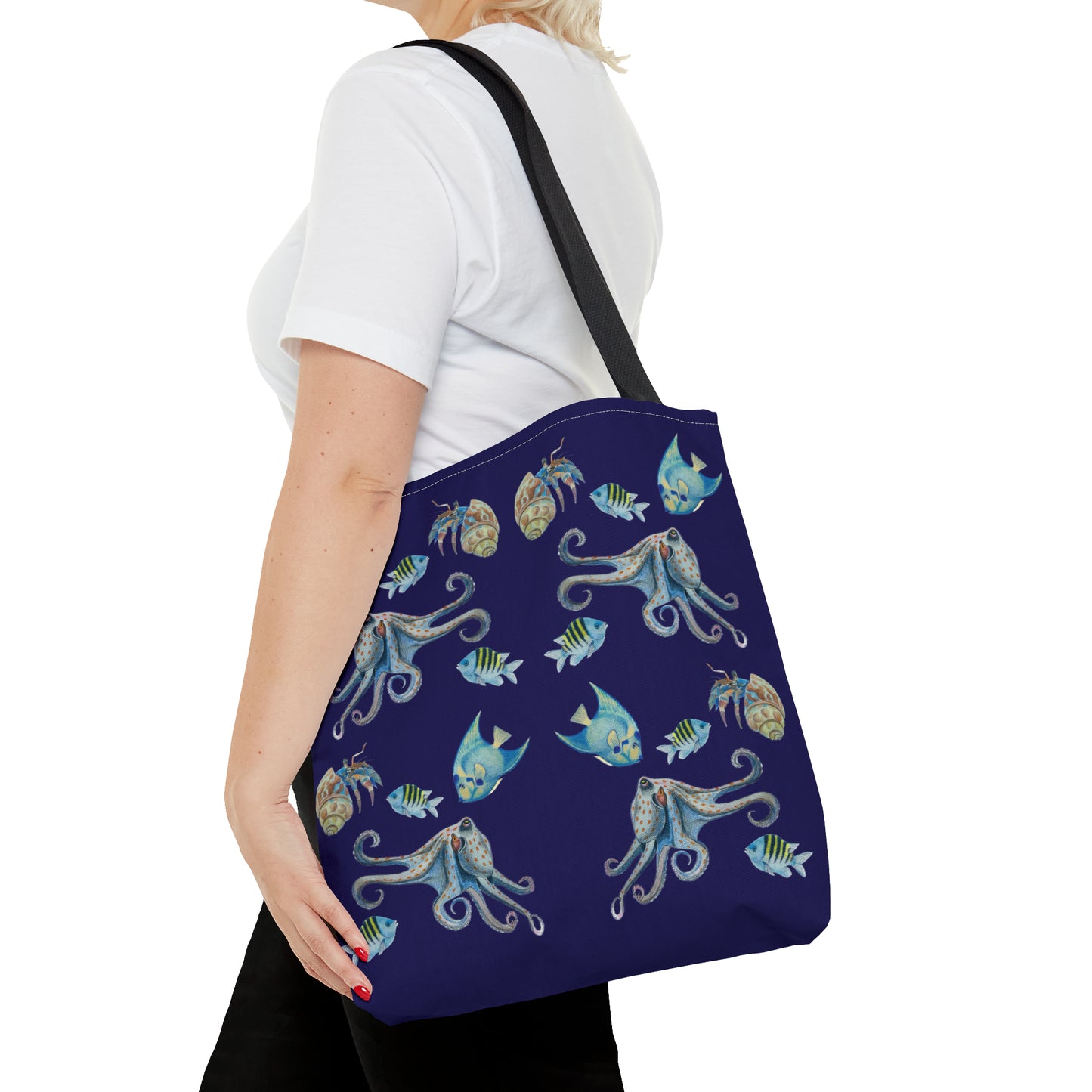 Sargasso Sea - Square Tote Bag - Midnight