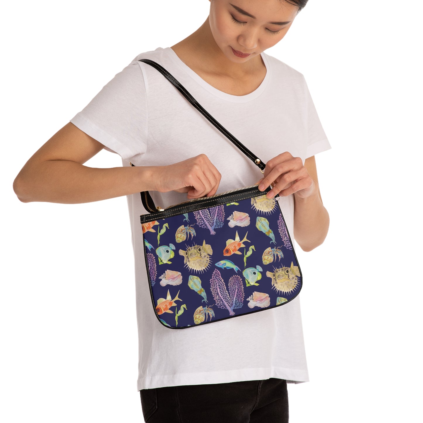 Sargasso Sunrise - Small Shoulder Bag - Midnight