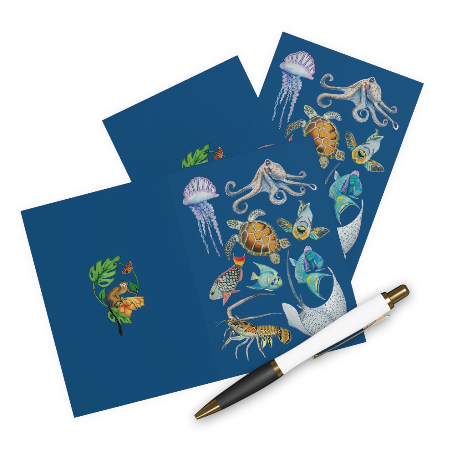 Sargasso Sea - Greeting Cards (5 Pack) - Pacific Blue