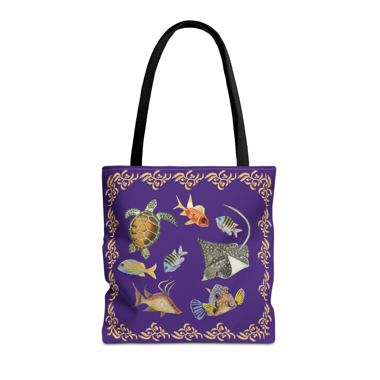 Sargasso Sea - Square Tote Bag - Dark Purple