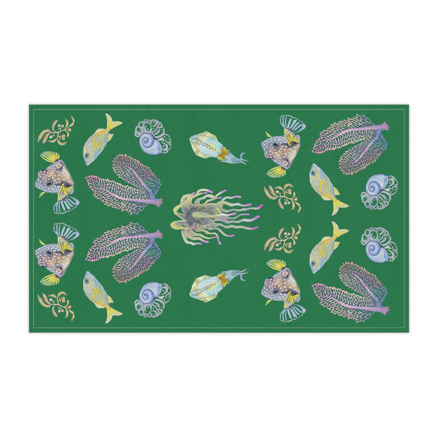 Sargasso Sea - Hand Towel - Dark Green