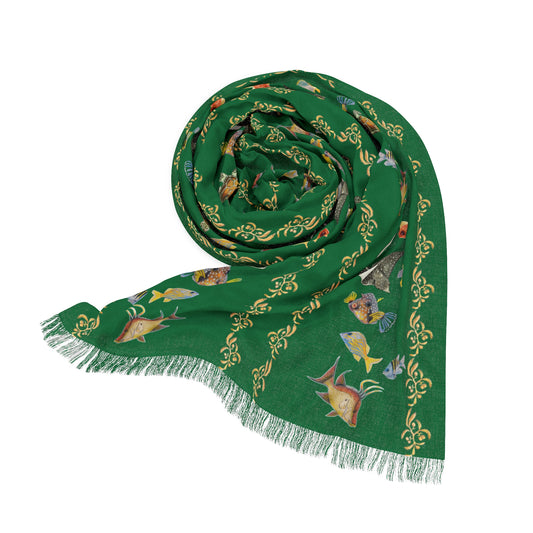 Sargasso Sea - Light Scarf - Dark Green