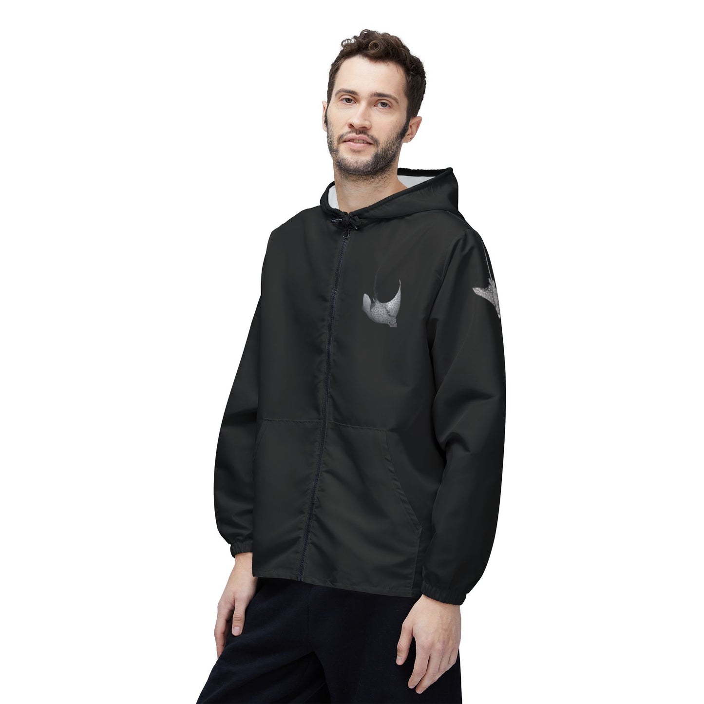 Eagle Ray - Eco-Friendly Windbreaker Jacket - Black