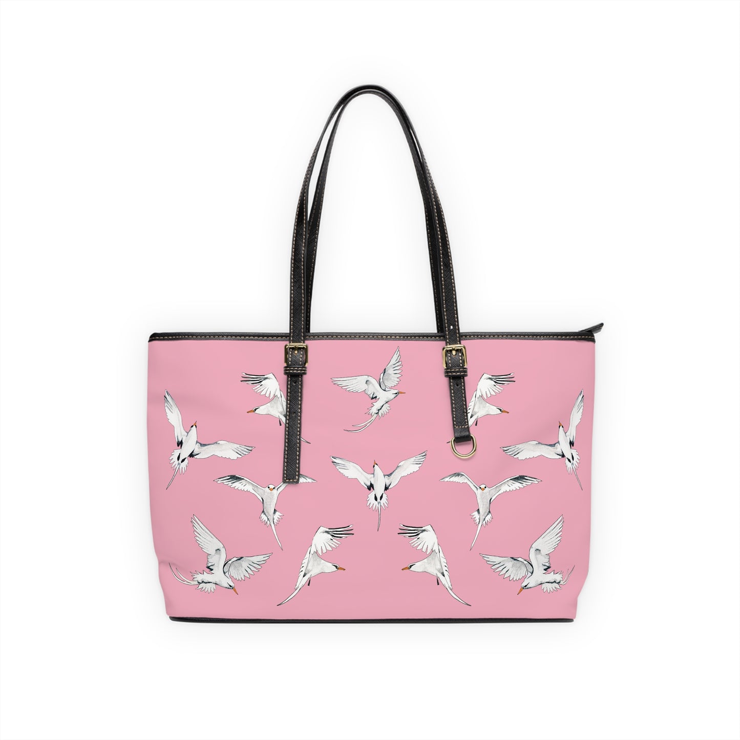 Longtails - Leather Shoulder Bag - Flamingo